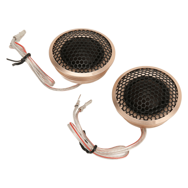 2st bildiskanthögtalare 25mm 150W roséguld metall aluminium 2-vägssystem Micro Dome bildiskanthögtalare för bil