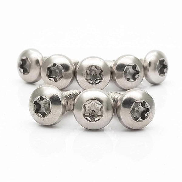 50 stycken M4x20mm Självgängande Skruvar, Torx Skruvar med Platt Huvud, Rostfria Självborrande Skruvar med Runt Huvud