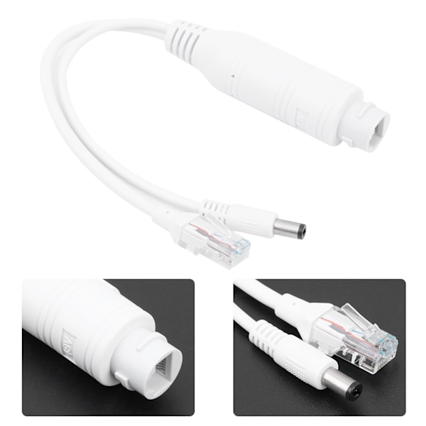 Vattentät 48V till 12V POE Splitter Adapter för IP-kamera