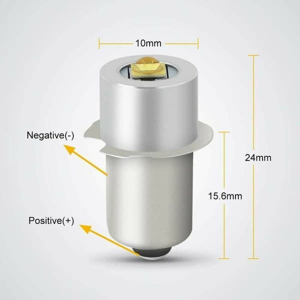 5W 6-24V P13.5S LED-taskulamppu, suuritehoinen LED-polttimon päivityssarja (2 kpl)