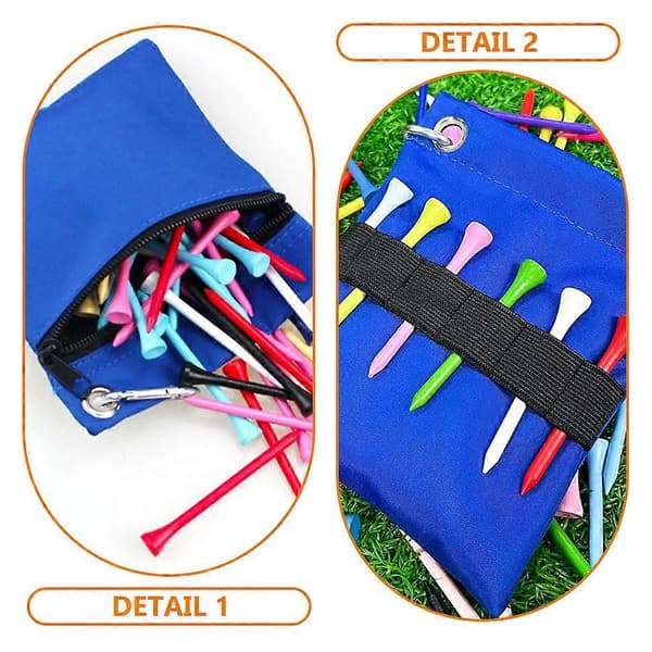 Golf Tee Taske Golf Tee Taljetaske Golfbold Taske Nylon Tee Bold Opbevaringstaske Holder Golfbag