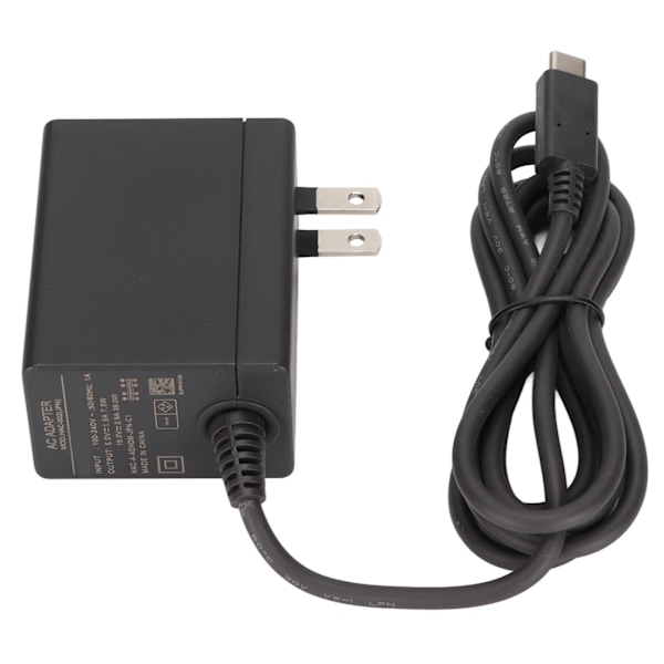 Bærbar hurtiglader for Switch-strømadapter, AC-adapter for Switch 100-240V US-plugg