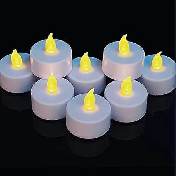 Batteridrivna Värmeljus, 24-pack LED Värmeljus, Realistisk och Starkt Flimrande Julklapp, Batteridriven, Långvarig Värmeljus
