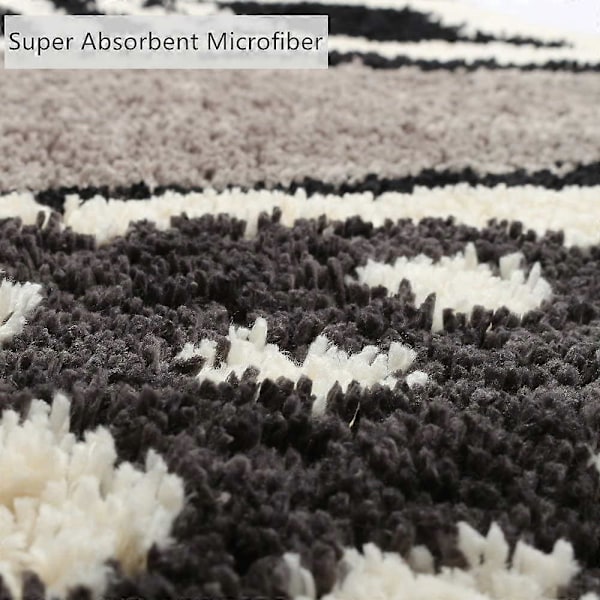 Halkfri Badrumsmatta Maskintvättbar Duschmatta Mögelresistent Badrumsmatta Area Rug för Badrum 50x80cm