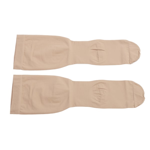 Knähöga åderbråcksstrumpor Plus Size Close Toe 23 Till 32 mmHg Kompressionsstödstrumpor Hudfärg 4XL