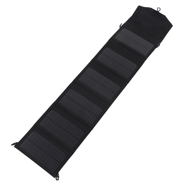 Sammenfoldeligt solpanel 6 folder 2 USB-porte 20W hurtigopladning monokrystallinsk bærbart foldbart solpanel til camping