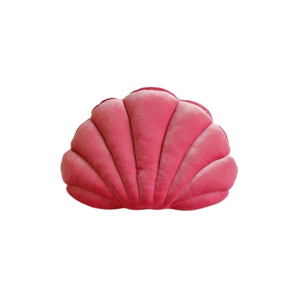 Dekorativ putepute med skjellform for sofa og utendørs bruk - Pyntepute for utemøbler - Rosa