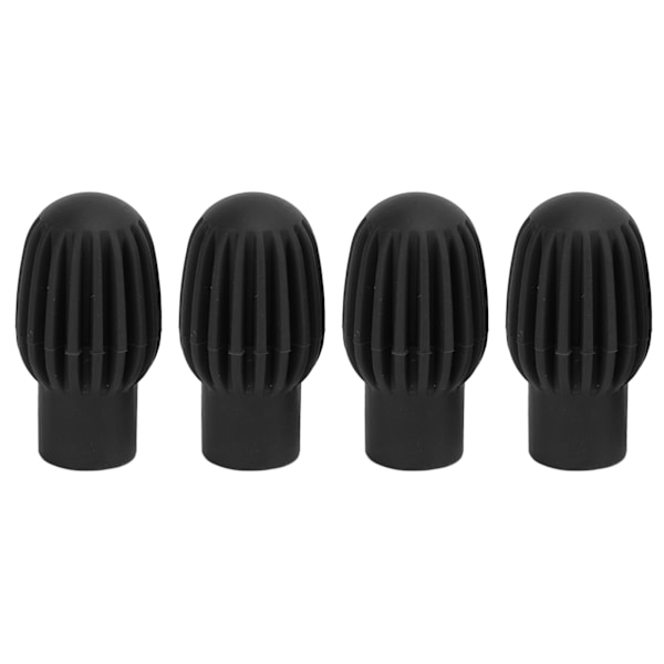 4 stk silikone trommestikker spidser Silent Practice Drum Mute Dampener Percussion Accessories Sort