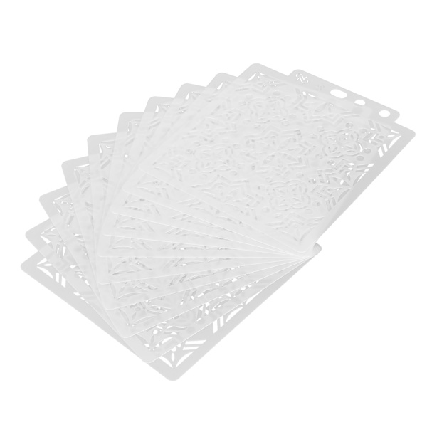 10 kpl Mandala-maalauksen piirustuspohjien uudelleenkäytettävät DIY-muottitaidetarvikkeet