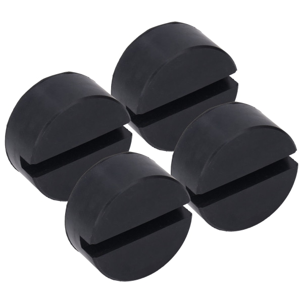 4 stk gummibeskyttelsesputer for jekk, runde med spor, for gulvstativ, klemmesveisebeskyttelse