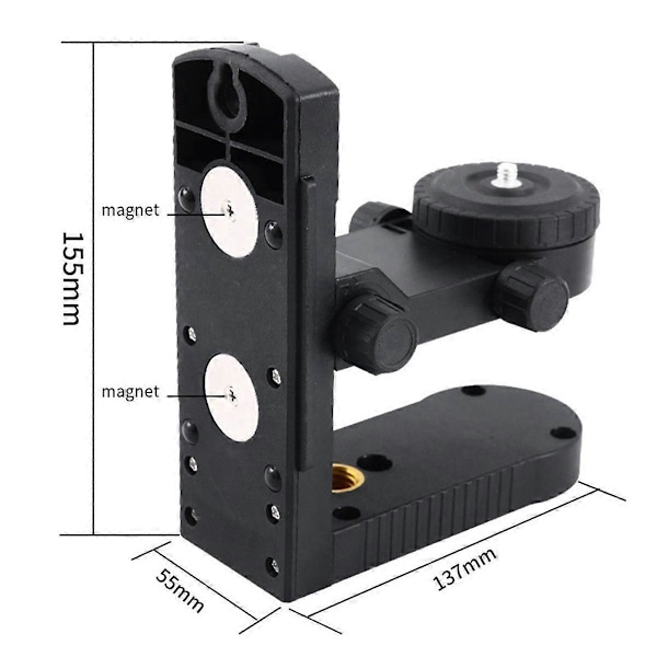 Laser Nivå L-Form Fäste Stark Magnet Drar Stöd Universal