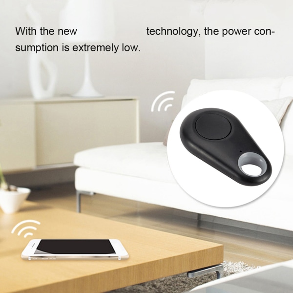 Mini Bluetooth Tracker Taske Pungnøgle Pet Anti tabt Smart Finder Locator Alarm sort black