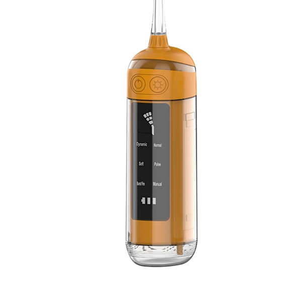 Vattentråd Flosser 6 Växlar Justerbar Utomhus Bärbar Oral Irrigator Elektrisk Tandrengörare Orange