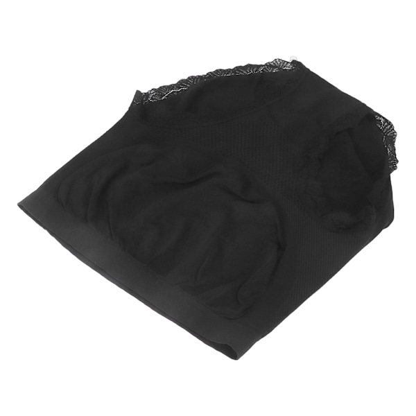 Maternity Panties Høy Midje Pustende Blonder Sømløs Maternity Undertøy for Kvinner 11K Svart XL