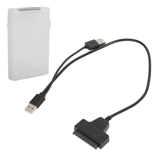 Kova levy -sovitinkaapelin SATA HDD/SSD -kaksoisliitäntämuunnosjohto 2,5 tuuman suojakotelolla, valkoinen