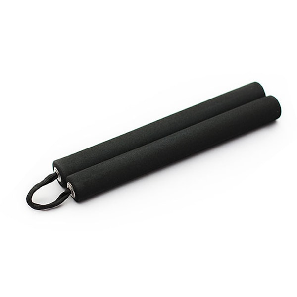 Nunchakus i svamp PVC svart Kung Fu träningsnunchakus för barn nybörjare dagis morgonträning med rep