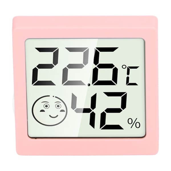 Rumstermometer och fuktighetsmätare Hushåll Hög noggrannhet Mini Digital Termometer Hygrometer Rosa