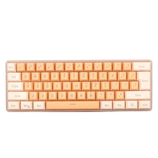 60% kablet gaming tastatur RGB mini tastatur imiteret mekanisk teknik kompakt 61 taster tastatur til gamer maskinskriver gul orange