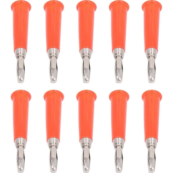 100 stykker 4 mm bananstik rød messing zinklegering ABS svejset til lastbilbatterier