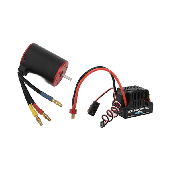 RC 3650 2300KV Vattentät Borstlös Motor Set med Vattentät 60A ESC för 1/10 RC Bil Uppgraderingsdelar