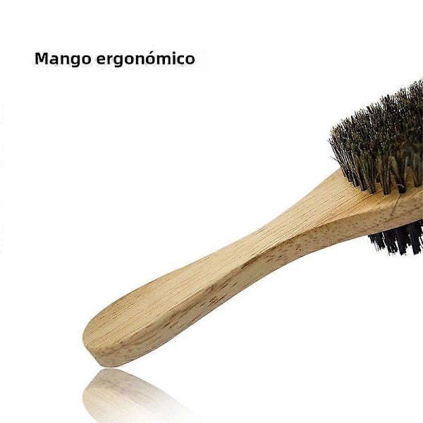 1 stk. Miljøvenlig barberkost med svinehår til mænd, bærbar naturlig skægbørste, ansigtsrensning og skægværktøj A