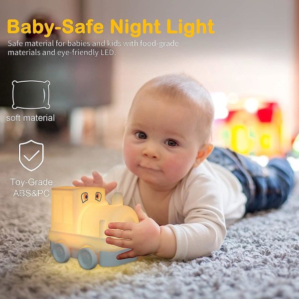 Bärbar fjärrkontroll Silikon Nattlampa - USB Uppladdningsbar, 9 färgskiftande flerfärgslampa för barn Baby Sovrum Barnkammare Present