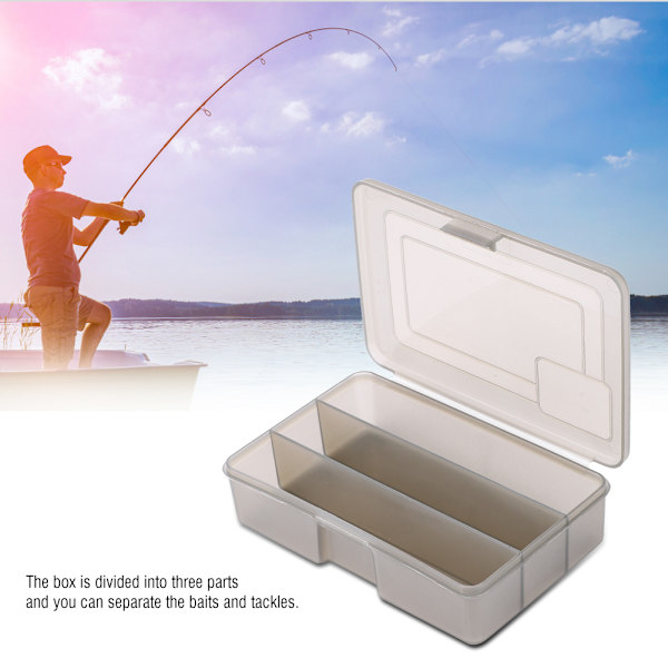 3 Grids lokker Opbevaringsboks Fiskegrej Container Ske Krog Agn Tackle Case