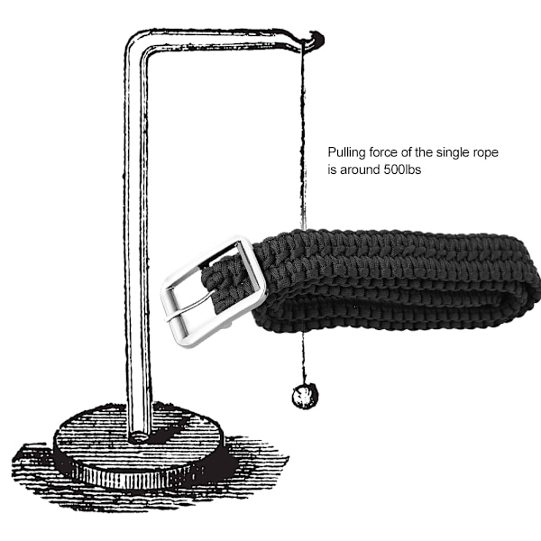 Outdoor Survival Paracord Belt - Essential camping-, vandrings- och båtutrustning