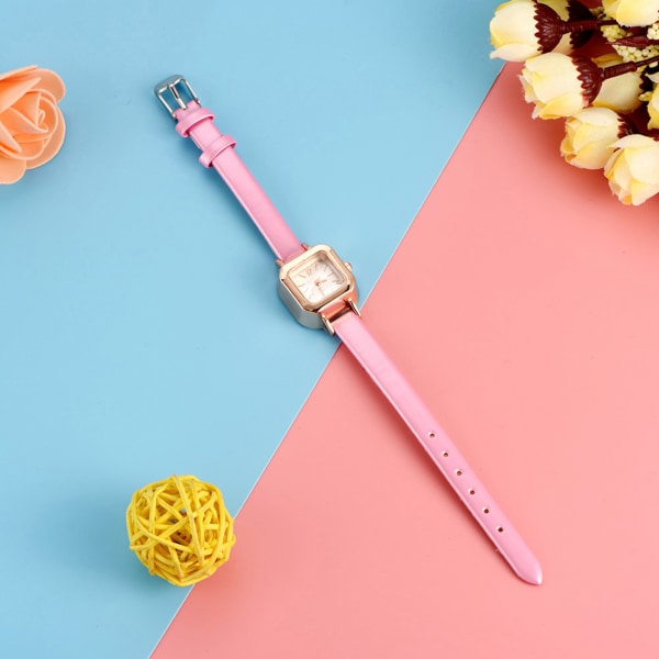 Fashionabla kvinnliga watch Analog PU-armbandsur (rosa)