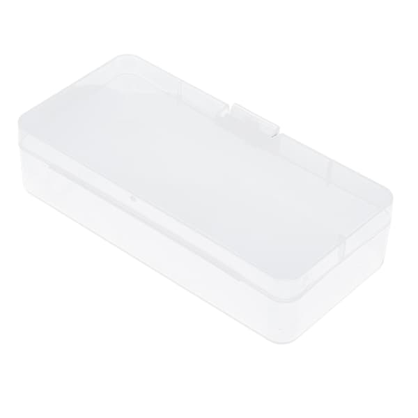 Plastförvaringslåda Rektangulär Transparent Digital Elektroniktillbehör Fallbeständig Låda med Flip-lock
