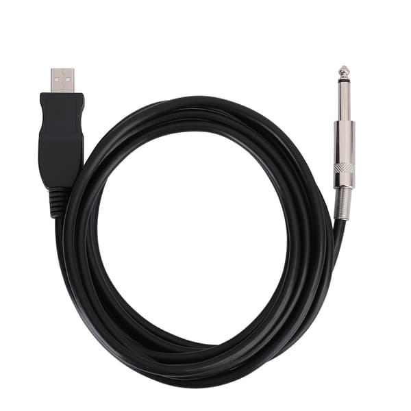 Bärbar gitarr USB-ljudkabel Datoranslutningskabel Instrumentadapter svart 300cm