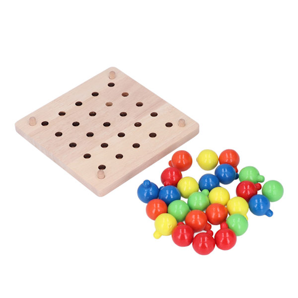 Färgglad knappkonst leksak färgmatchning mosaik pegboard pedagogisk svamp spik pussel