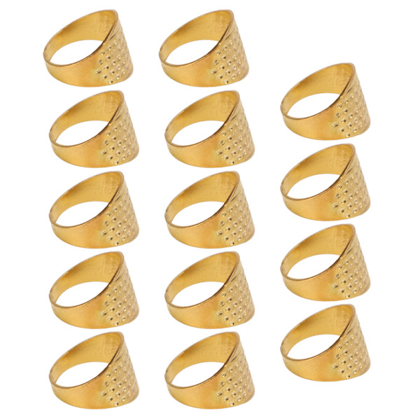 Ring Fingerborg Rund Guld Justerbar Storlek Koppar Sömnad Reparation Handgjord Ring Fingerborg Symaskiner Tillbehör