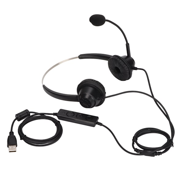 H360D-USB-1 Binaural USB-affärsheadset med justerbar högtalarvolym och mikrofonljud