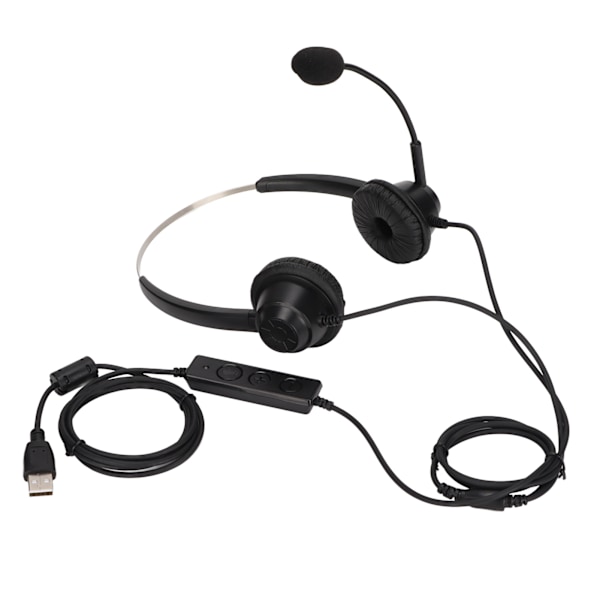 H360D-USB-1 Binauralt USB-forretningsheadset med justerbart høyttalervolum og mikrofondemping