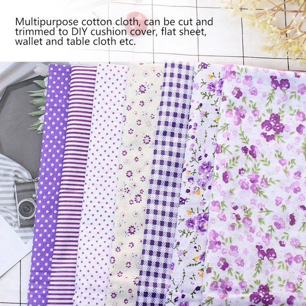 7 st / set 100% bomull Batiks syhantverkstyg för DIY plånbok kuddfodral (L)