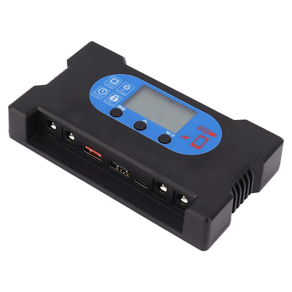Solar Control Dubbel USB Typ C DC Snabbladdning Solcellsladdningsregulator Solpanelregulator 70A