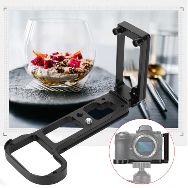 Vertikal L Beslag Mount Quick Release Plade til Nikon Z6 Z7 Spejlløst Kamera