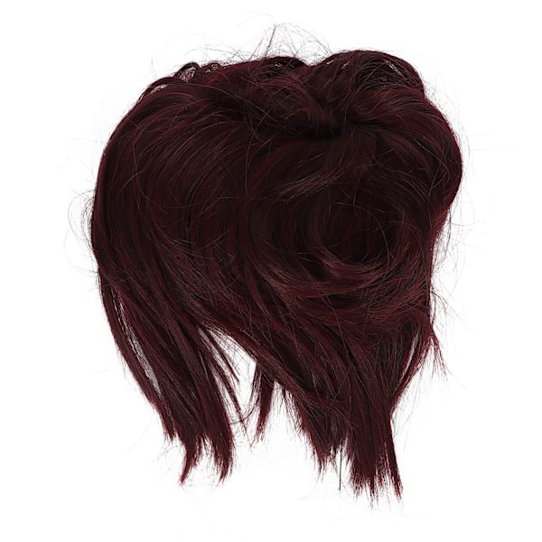 Smutsigt bullhårstycke för kvinnor Fashionabla updo hästsvans syntetiskt hårstycke för dejtingdansfest (Q17Wine#)