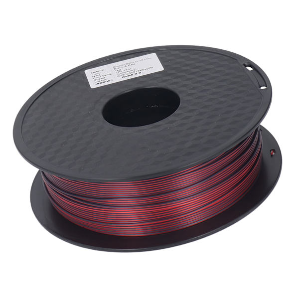 3D-utskriftsförbrukning 1,75 mm PLA-filament Svart Röd 2 Färg Eco Friendly Förbrukningsfilament