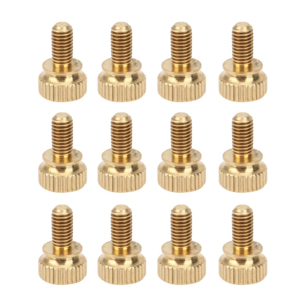 50 kpl litteät uurretut peukaloruuvit, pyöreä pää, puhdas kupari, luistamattomat teollisuustarvikkeet (M5 x 10 mm)