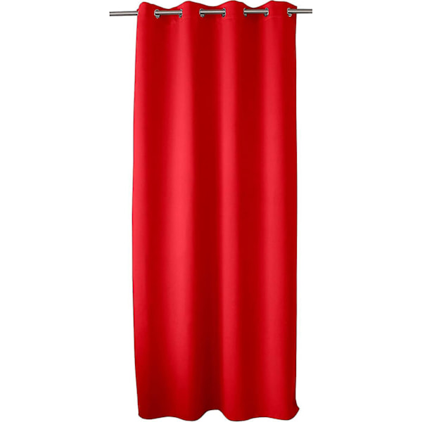 Enjoy Home, 100% Polyester Mörkläggningsgardin - 132x214 cm, Certifierat Tyg, Lättskött, Basic Collection, Färg Röd