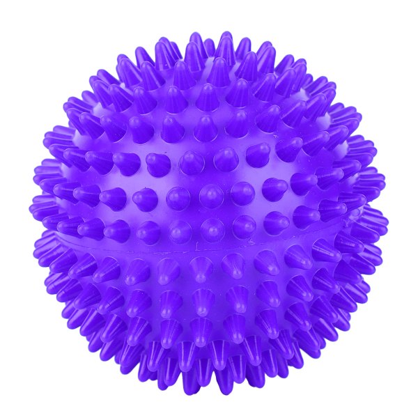 Kestävä muovinen hierontarullavartalo Spiky Balls Fitness Finger Relax Tool Purppura 7,5 cm