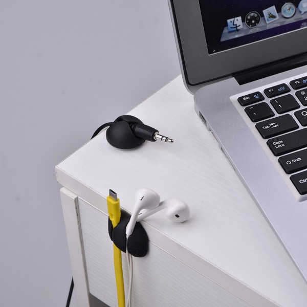 10st Universal Office Cable Clips Desktop Sladdhållare Cable Organizer