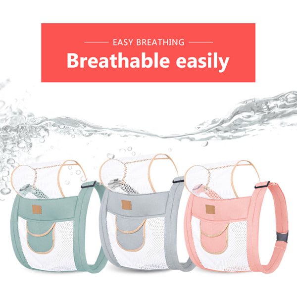 Sommeråndbar Baby Carrier 3D Mesh Justerbar Baby Carrier Wrap med Lomme Hurtigtørrende Tykke Skulderstropper til Pool Strand