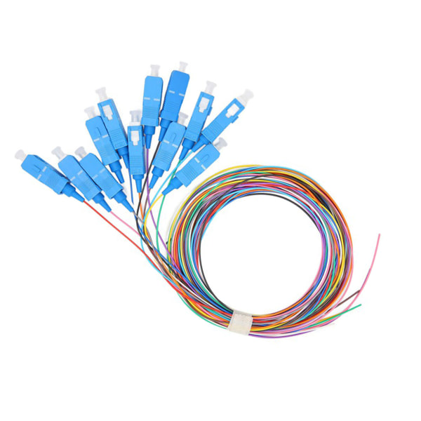 12st fiberoptisk kabel 12-trådig keramisk hylsa Låg insättningsförlust patchsladd för instrumentering