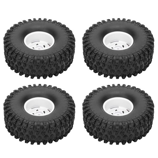 4 kpl 1,9 tuuman pyörän vanteen kumirengas RC-lisävaruste sopii Axial 1/10 RC-ryömintään 120 mm Blanc