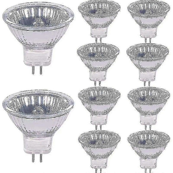 Halogenpærer 20w 12v Gu4 Sokkel 2800k Varmhvit Dimbar, Pakke med 10