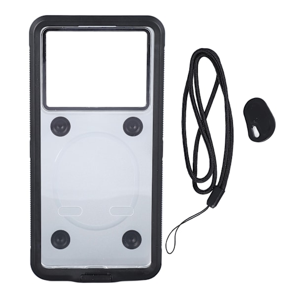 Vattentätt telefonfodral med snöre, mobiltelefonfodral för iPhone 14 13 12 11 Pro Max för iPhone Xs Xr 8Plus Svart