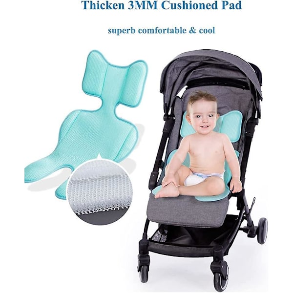 Pusteevne 3D Air Mesh Baby Stroller Liner - Kjølig og komfortabel seteunderlag for barnevogn og barnevogn